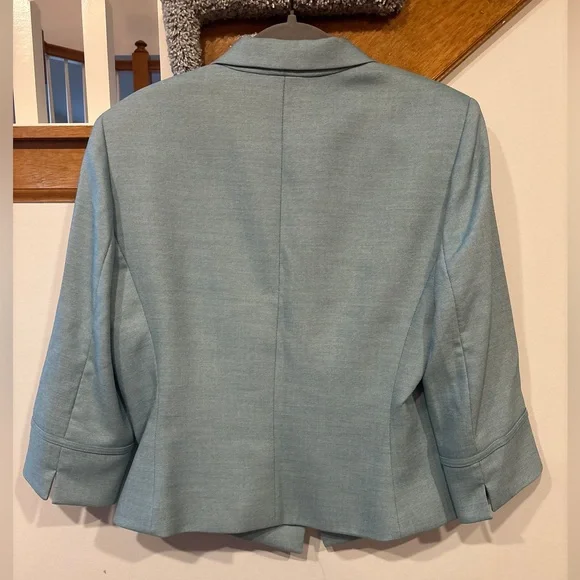 Kasper Blue Women's Skirt and Blazer Suit Set - Picture 8 of 10